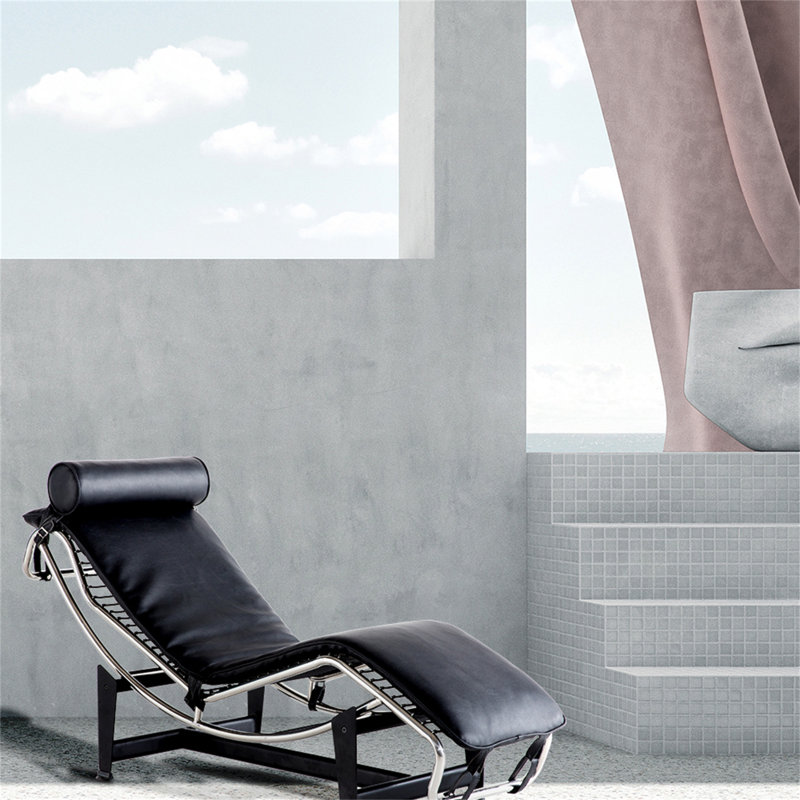 Hokku Designs Le Corbusier LC-4 Style Replica Chaise Lounge Hokku Designs Le Corbusier LC-4 Style Replica Chaise Lounge